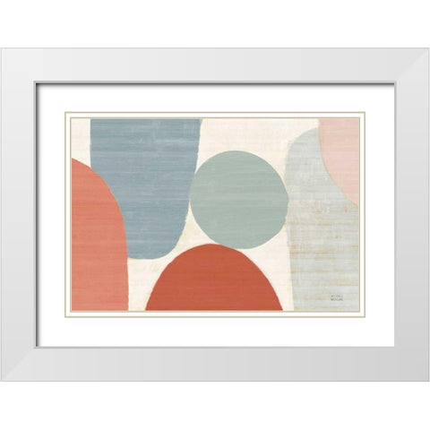 Spring Costa Del Sol II Muted Crop White Modern Wood Framed Art Print with Double Matting by Mullan, Michael