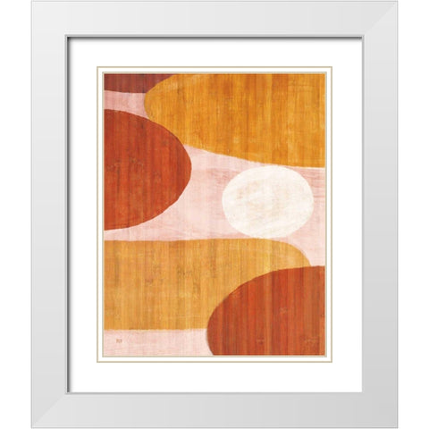 Costa Del Sol I Pink White Modern Wood Framed Art Print with Double Matting by Mullan, Michael