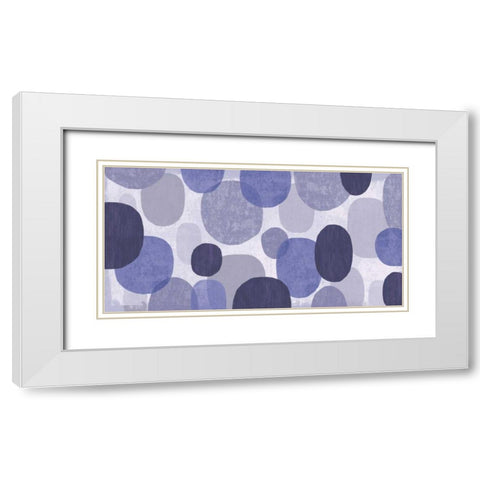 Purple Drips III White Modern Wood Framed Art Print with Double Matting by Mullan, Michael