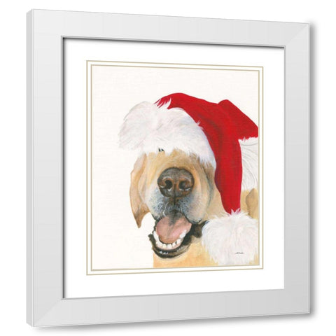 Santa Ruff White Modern Wood Framed Art Print with Double Matting by Ducklow, Patsy