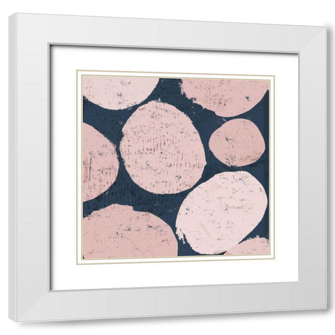 Raw Sienna IX Pink White Modern Wood Framed Art Print with Double Matting by Mullan, Michael
