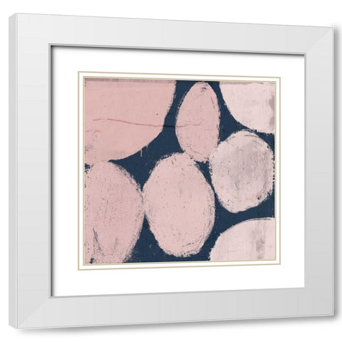Raw Sienna XII Pink White Modern Wood Framed Art Print with Double Matting by Mullan, Michael