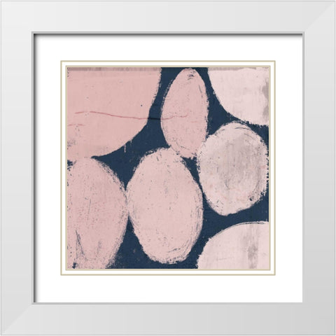 Raw Sienna XII Pink White Modern Wood Framed Art Print with Double Matting by Mullan, Michael