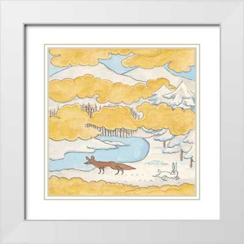 Riverside II White Modern Wood Framed Art Print with Double Matting by Thomas, Miranda