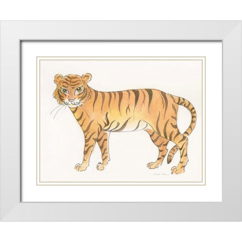 Big Cats III White Modern Wood Framed Art Print with Double Matting by Thomas, Miranda