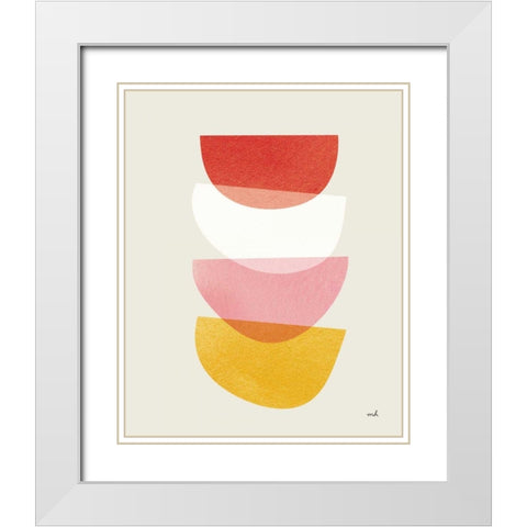 Balance II Warm White Modern Wood Framed Art Print with Double Matting by Hershey, Moira