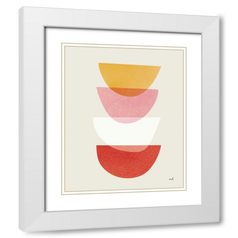 Balance III Warm White Modern Wood Framed Art Print with Double Matting by Hershey, Moira