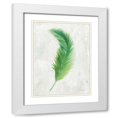 Palms of the Tropics VI White Modern Wood Framed Art Print with Double Matting by Nai, Danhui