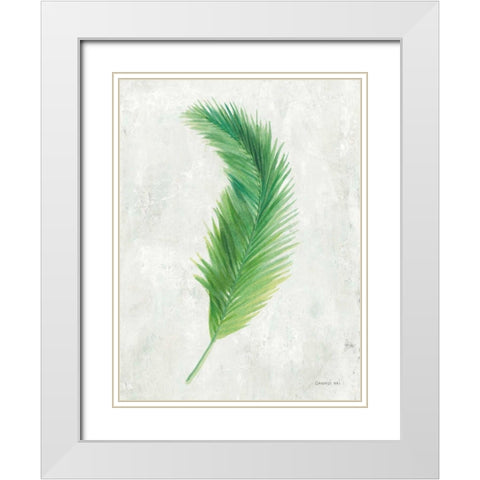 Palms of the Tropics VI White Modern Wood Framed Art Print with Double Matting by Nai, Danhui