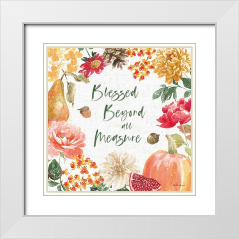 Harvest Bouquet III White Modern Wood Framed Art Print with Double Matting by Grove, Beth