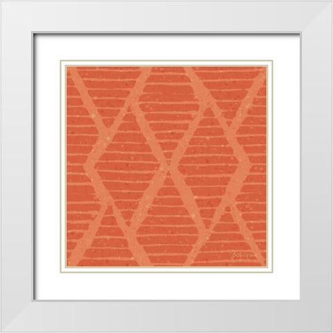 Harvest Bouquet Pattern IIC White Modern Wood Framed Art Print with Double Matting by Grove, Beth