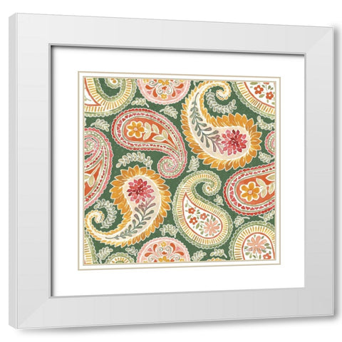Harvest Bouquet Pattern IIIF White Modern Wood Framed Art Print with Double Matting by Grove, Beth