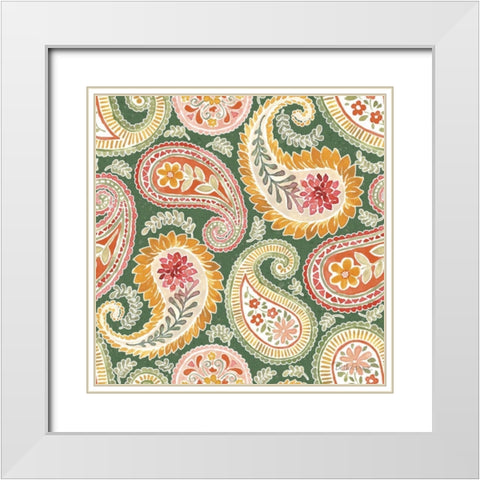 Harvest Bouquet Pattern IIIF White Modern Wood Framed Art Print with Double Matting by Grove, Beth