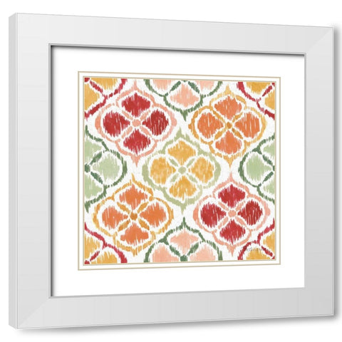 Harvest Bouquet Pattern VA White Modern Wood Framed Art Print with Double Matting by Grove, Beth