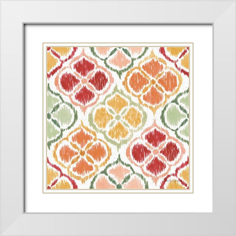 Harvest Bouquet Pattern VA White Modern Wood Framed Art Print with Double Matting by Grove, Beth
