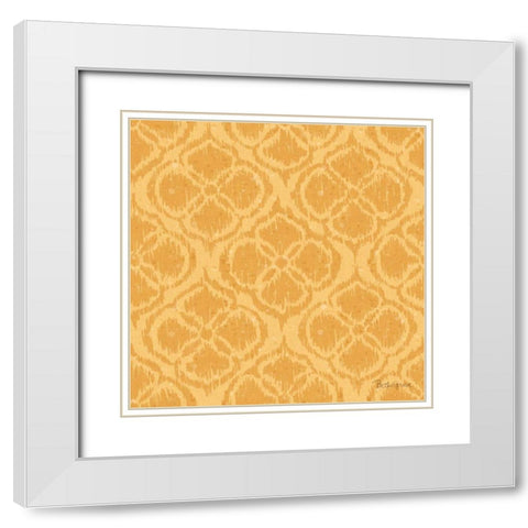 Harvest Bouquet Pattern VE White Modern Wood Framed Art Print with Double Matting by Grove, Beth