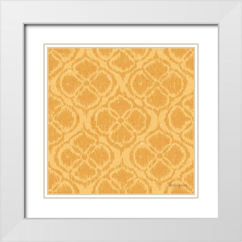 Harvest Bouquet Pattern VE White Modern Wood Framed Art Print with Double Matting by Grove, Beth