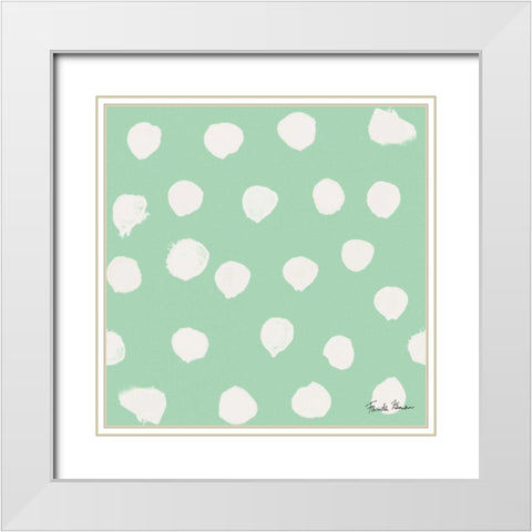 Budding Beauty Pattern IIB White Modern Wood Framed Art Print with Double Matting by Zaman, Farida
