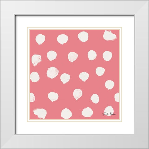 Budding Beauty Pattern IID White Modern Wood Framed Art Print with Double Matting by Zaman, Farida