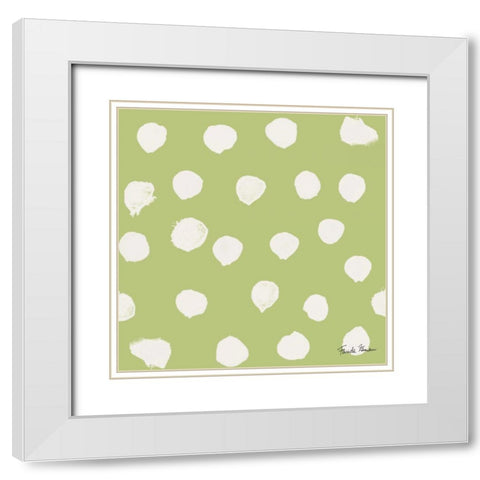Budding Beauty Pattern IIE White Modern Wood Framed Art Print with Double Matting by Zaman, Farida