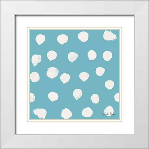 Budding Beauty Pattern IIF White Modern Wood Framed Art Print with Double Matting by Zaman, Farida