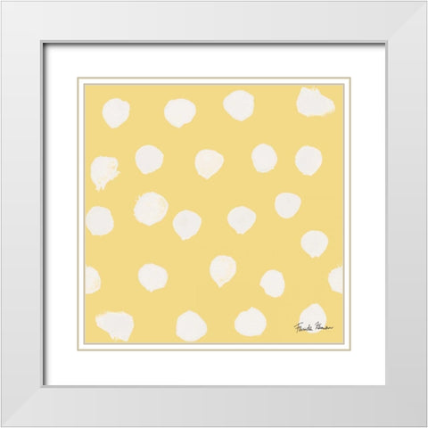 Budding Beauty Pattern IIG White Modern Wood Framed Art Print with Double Matting by Zaman, Farida
