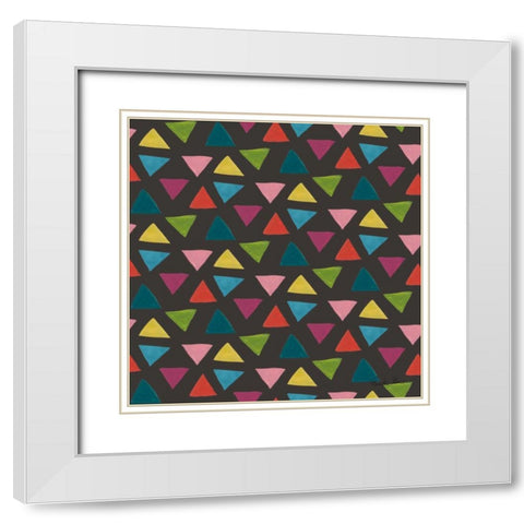 Budding Beauty Pattern VB White Modern Wood Framed Art Print with Double Matting by Zaman, Farida