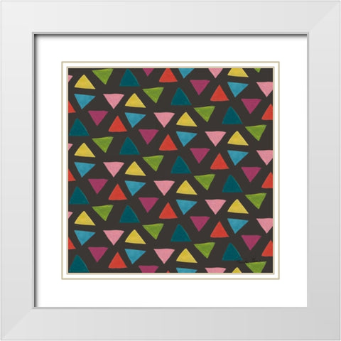 Budding Beauty Pattern VB White Modern Wood Framed Art Print with Double Matting by Zaman, Farida