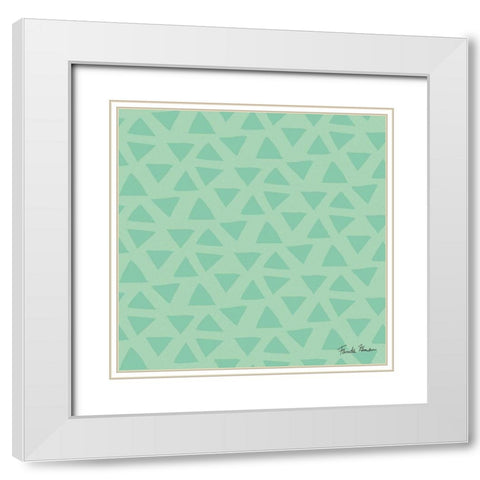 Budding Beauty Pattern VC White Modern Wood Framed Art Print with Double Matting by Zaman, Farida