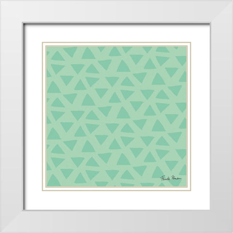 Budding Beauty Pattern VC White Modern Wood Framed Art Print with Double Matting by Zaman, Farida