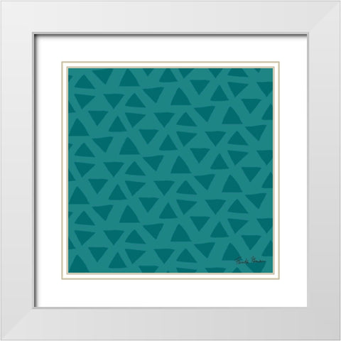 Budding Beauty Pattern VD White Modern Wood Framed Art Print with Double Matting by Zaman, Farida