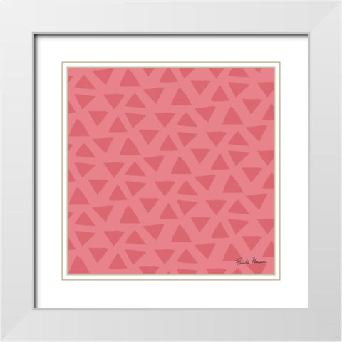 Budding Beauty Pattern VE White Modern Wood Framed Art Print with Double Matting by Zaman, Farida
