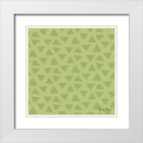 Budding Beauty Pattern VF White Modern Wood Framed Art Print with Double Matting by Zaman, Farida