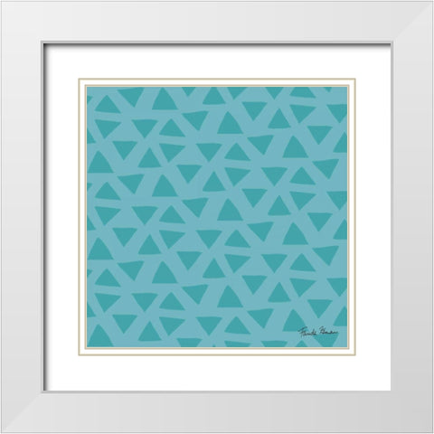 Budding Beauty Pattern VG White Modern Wood Framed Art Print with Double Matting by Zaman, Farida