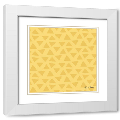 Budding Beauty Pattern VH White Modern Wood Framed Art Print with Double Matting by Zaman, Farida