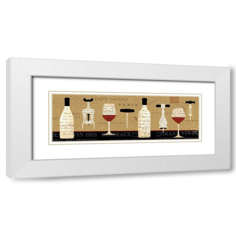 Evening in Paris White Modern Wood Framed Art Print with Double Matting by Brissonnet, Daphne
