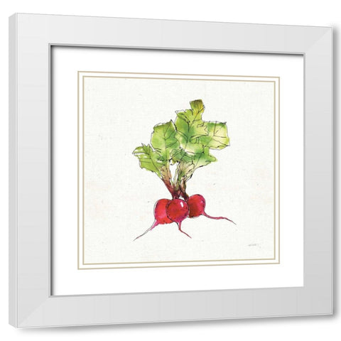 Veggie Market II Radish White Modern Wood Framed Art Print with Double Matting by Tavoletti, Anne