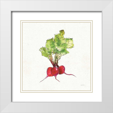 Veggie Market II Radish White Modern Wood Framed Art Print with Double Matting by Tavoletti, Anne