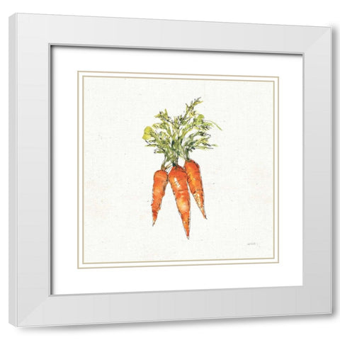 Veggie Market V Carrots White Modern Wood Framed Art Print with Double Matting by Tavoletti, Anne