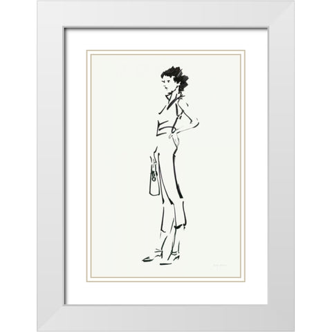 About Town II White Modern Wood Framed Art Print with Double Matting by Tillmon, Avery