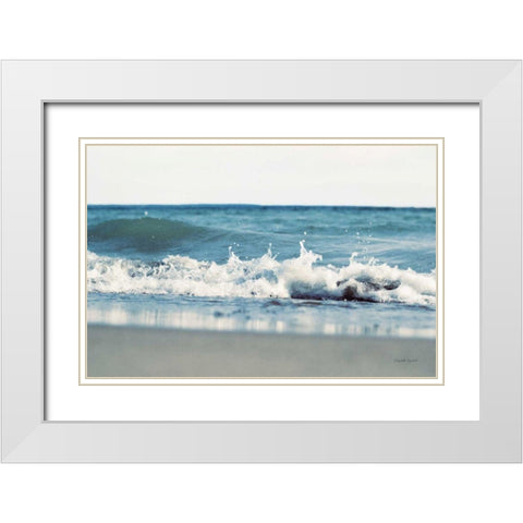 Mint Cottage Days II v2 White Sky Crop White Modern Wood Framed Art Print with Double Matting by Urquhart, Elizabeth