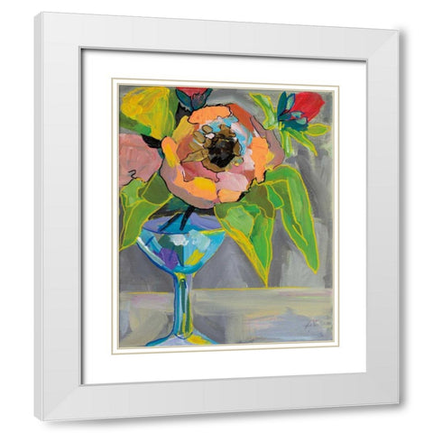 Half Fun White Modern Wood Framed Art Print with Double Matting by Vertentes, Jeanette