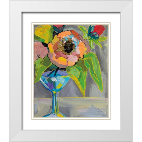 Half Fun White Modern Wood Framed Art Print with Double Matting by Vertentes, Jeanette