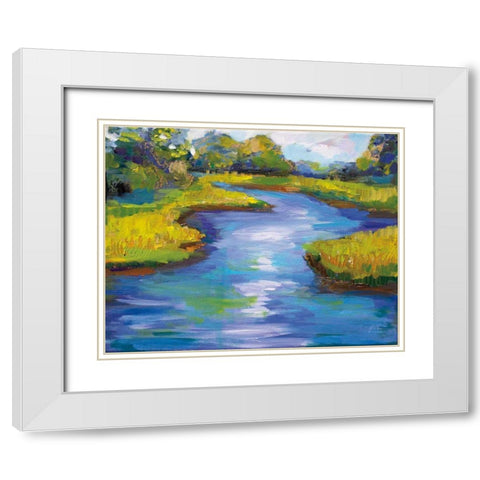 Barn Island White Modern Wood Framed Art Print with Double Matting by Vertentes, Jeanette