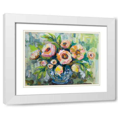 Midsummer White Modern Wood Framed Art Print with Double Matting by Vertentes, Jeanette