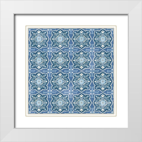 Seville Pattern VIII White Modern Wood Framed Art Print with Double Matting by Wild Apple Portfolio