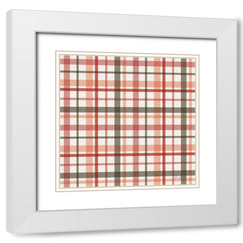 Vintage Petals Pattern IV White Modern Wood Framed Art Print with Double Matting by Pertiet, Katie
