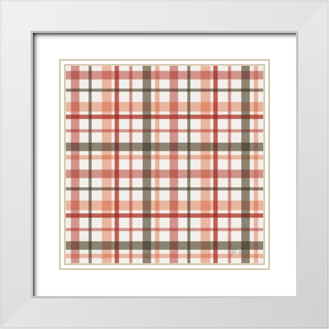 Vintage Petals Pattern IV White Modern Wood Framed Art Print with Double Matting by Pertiet, Katie