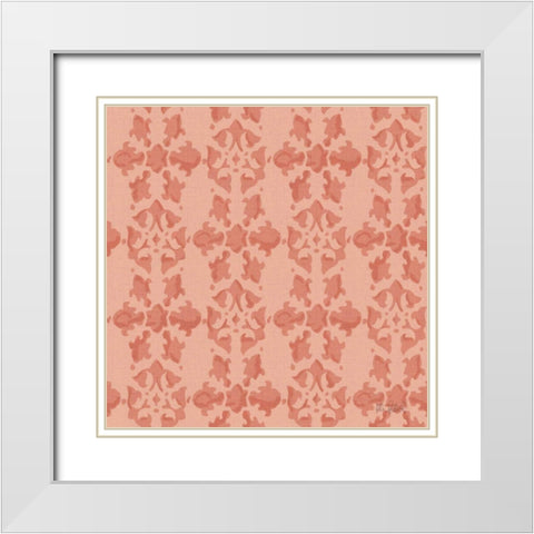 Vintage Petals Pattern VB White Modern Wood Framed Art Print with Double Matting by Pertiet, Katie