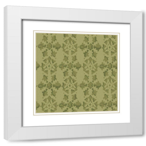 Vintage Petals Pattern VC White Modern Wood Framed Art Print with Double Matting by Pertiet, Katie